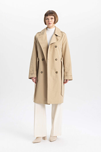 DeFacto Woman's Brown Trench Coat - A0593AX/BN425