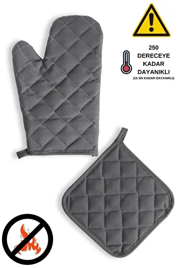 sevilya Fireproof Oven Glove and Oven Holder (1 GLOVE 1 GRIFT)