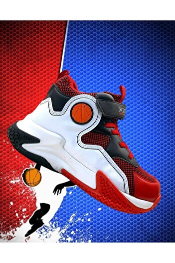 pepino Orthopedic 1656 Model Kids Basketball Shoes - Red/White/Black