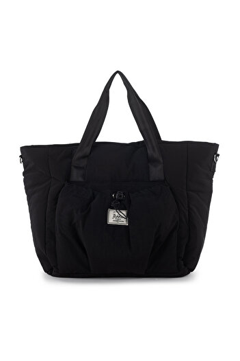 ICONE BAG Black Yoga/Pilates/Fitness/Gym Sports Bag - Front Drawstring, Pocket and Zipper