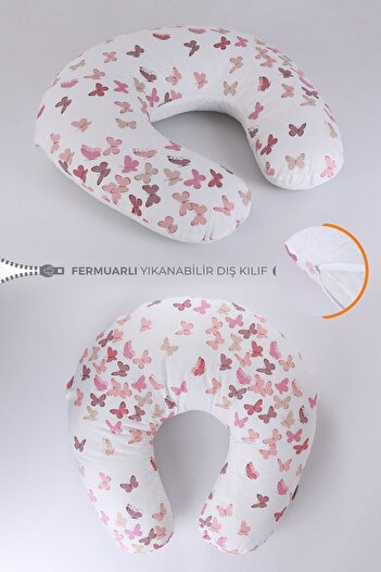 Umaybebek Breastfeeding Pillow Cushion, Cotton Fabric - Filled Pillow 60x60 Cm