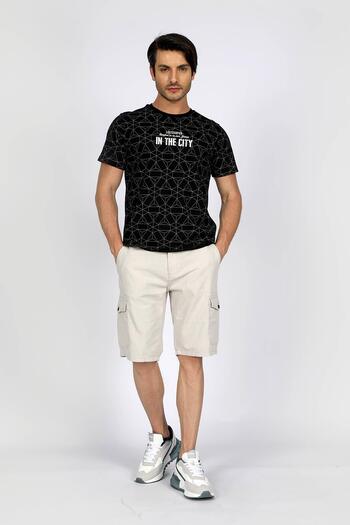 Lee Cooper Men's Comfortable Stone Shorts - 242 LCM221011 MAN 1 STONE