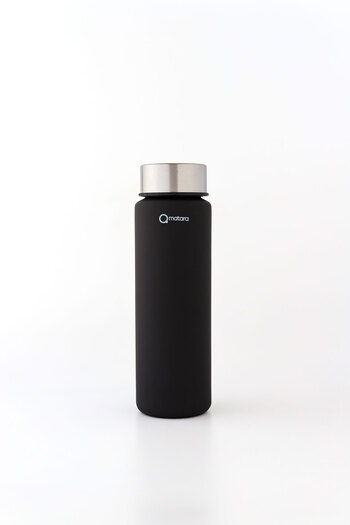 Qmatara Premium 550Cc Matte Black Glass Flask