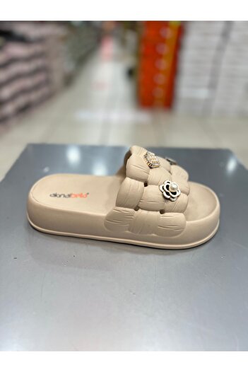 Akınal Bella Gathered Model Stoned Women's Slippers
