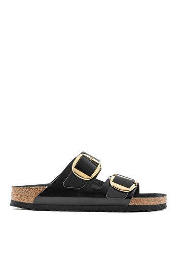 Birkenstock Black Women's Leather Slippers Arizona