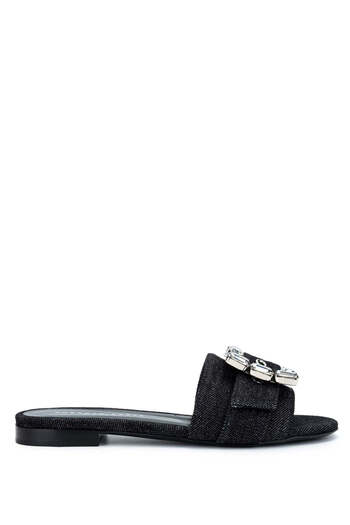ROBERTO FESTA Black Jean Women's Heeled Slippers