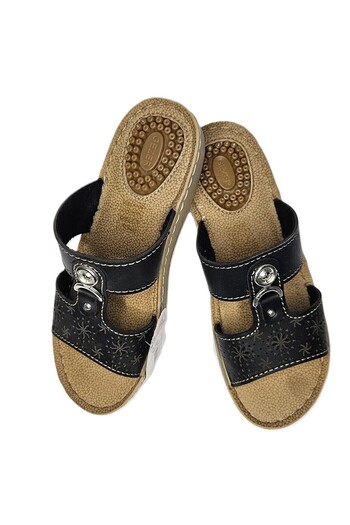 GEZER KAFKASLAR Low sole Orthopedic Women's Slippers with Heel Support