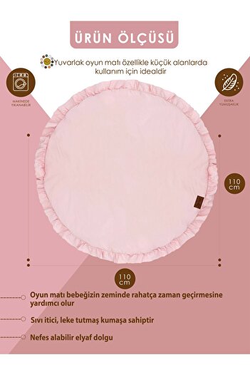 mordesign Bebek/Çocuk Oyun Halısı, Yenidoğan Emekleme Pedi, Aktivite Matı, Çok Amaçlı Minder, Kampçı Serisi