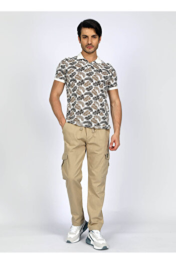 Lee Cooper Regular Leg Stone Men's Cargo Pants 242 LCM221007 ZARGO STONE