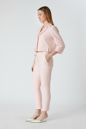 FEVER Kazayağı desenli fit pantolon