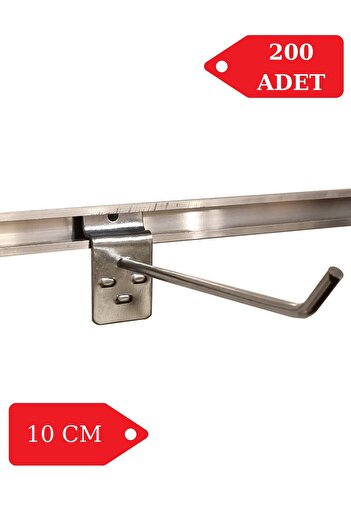 Manken İstanbul 200 Pieces Channeled 10 Cm Board Hook Rack Hanger