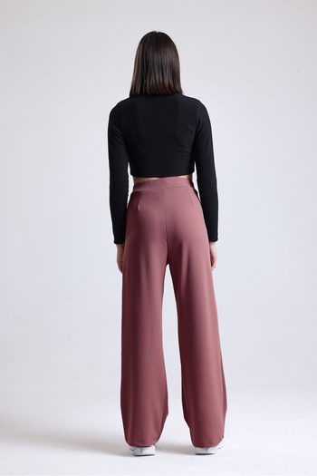Ginevra Women's High Waist Lycra Velcro Closure Palazzo Pants