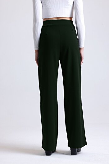 Ginevra Women's High Waist Lycra Velcro Closure Palazzo Pants