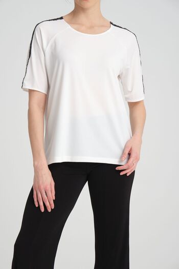 trikobis Sequin Detailed Lycra Jersey Tunic - Raglan Sleeve