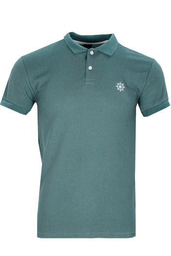 Varetta Men's Pine Green Lycra Regular Polo Collar Men's T-shirt