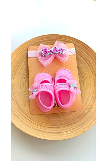 Modomood BilgeTrend Baby Booties and Bandana Set - Scallop Patterned Shoes B888