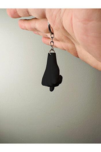OKSCRAFT Black - Nah Keychain Hand Movement Keychain - Metal Ring