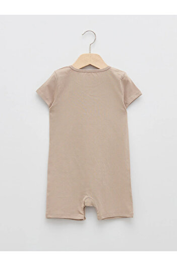 LC Waikiki Short Sleeve Printed Cotton Baby Boy Jumpsuit