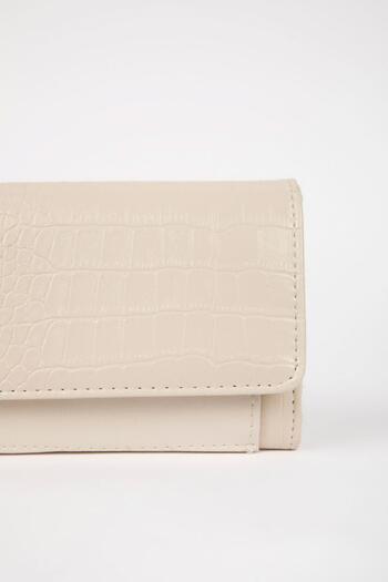 DeFacto Women's Crocodile Patterned Faux Leather Wallet C9394Axns