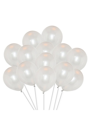 Kuzey VIP 100 PCS SHINY METALLIC WHITE BALLOON VIP QUALITY GLOSS METALLIC WHITE BALLOON HELIUM GAS COMPATIBLE