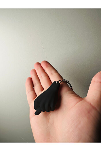 OKSCRAFT Black - Nah Keychain Hand Movement Keychain - Metal Ring