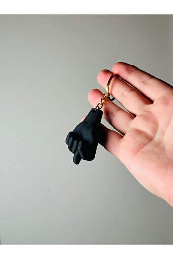 OKSCRAFT Black - Nah Keychain Hand Movement Keychain - Yellow Ring