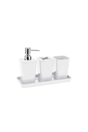 Tmall Home Design Σετ Μπάνιου 4 Τεμάχια λευκό-101418