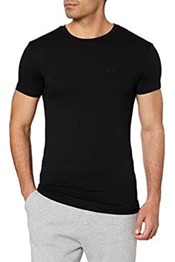 Lotto Men's Black Cotton T-shirt 8825-r
