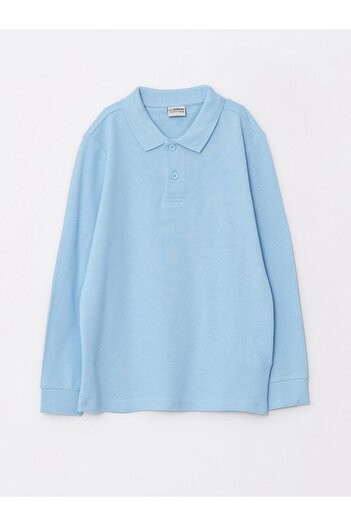 LC Waikiki Kids Polo Collar Basic Long Sleeve Boy's T-Shirt
