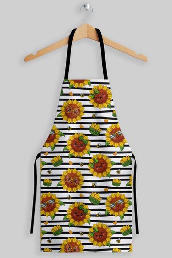 AYSHOME Ays Home Yellow Sunflower Kitchen Apron