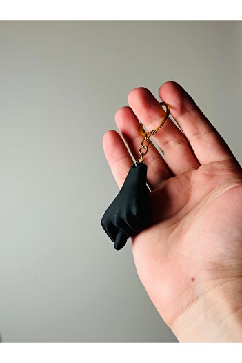 OKSCRAFT Black - Nah Keychain Hand Movement Keychain - Yellow Ring