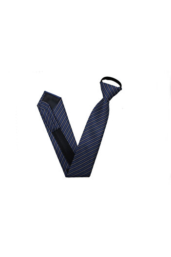 PROKRAVAT Chain Patterned Burgundy Black Zippered Tie