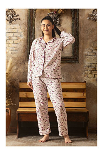 Ercan GSM storE'den ERCAN Gömlek Yaka Kadın Pijama Takımı / W3KP36Z8