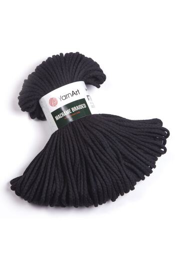 Yarnart Macrame Braided - Macrame Hand Knitting Thread Black-750