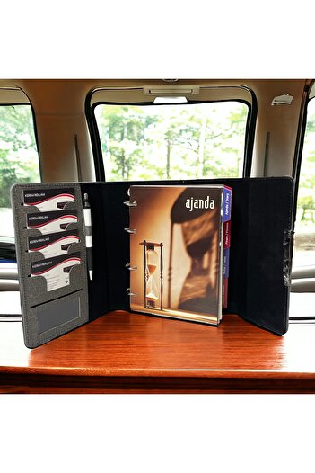 Kerem ofis Model Magnetic Locked Organizer Thermo Leather - Agenda with Mechanism for 2026 - 2027 Dates