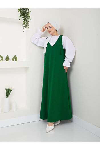 VOLT CLOTHİNG Γυναικείο πουκάμισο 2 τεμαχίων φόρεμα Gilet