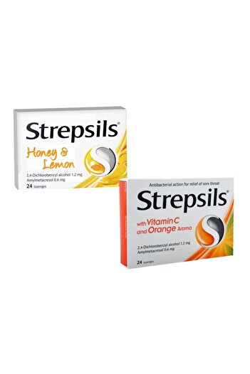 STREPSİLS Strepsils Portakal & C Vitamini Aromalı 24 Pastil Strepsils Bal-limon Aromalı 24 Pastil