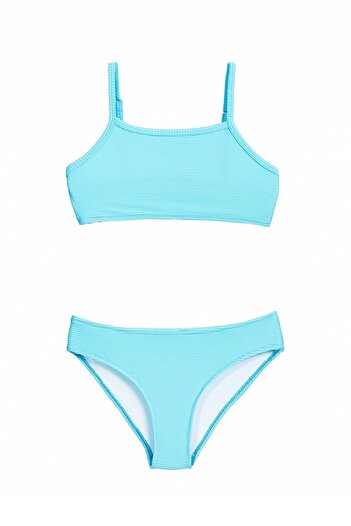 Argento Textured Bustier Girl's Bikini