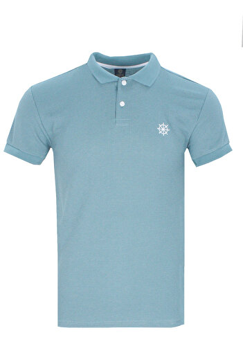 Varetta Men's Sweet Blue Lycra Regular Polo Collar Men's T-shirt