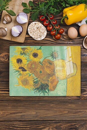 Postifull Cutting Board, New Generation Chopping Board Glass, Art Series, Thick and Tempered Unbreakable Glass, 21*30cm