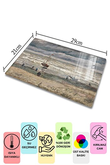 Postifull Cutting Board, New Generation Chopping Board Glass, Art Series, Thick and Tempered Unbreakable Glass, 21*30cm