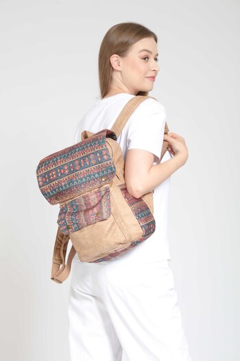 Street Bag Raven Ethnic - Bohemian Patterned Daily Backpack, Travel and Camping Use