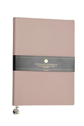 Victoria's Journals Smyth Classic Flexible Cover Striped Notebook, 14.8x21 cm - Brown
