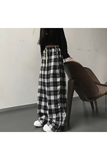 DENİKK Y2k Plaid Detail Sweatpants/Pants
