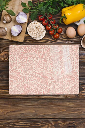 Postifull Vintage Glass Cutting Board, Thick And Unbreakable Glass, Chopping Board, Kitchen Presentation Board - 21*30cm