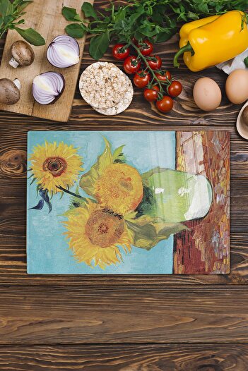 Postifull Cutting Board, New Generation Chopping Board Glass, Art Series, Thick and Tempered Unbreakable Glass, 21*30cm