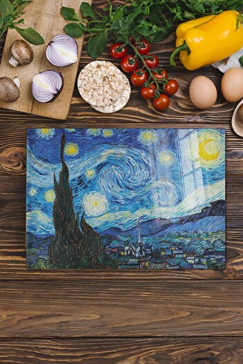 Postifull Cutting Board, New Generation Chopping Board Glass, Art Series, Thick and Tempered Unbreakable Glass, 21*30cm