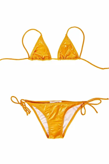 Argento Shiny Orange - Girl's Triangle Bikini