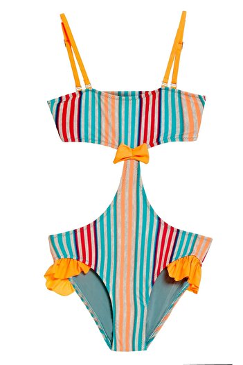 Argento Colorful Striped Swimsuit for Kids