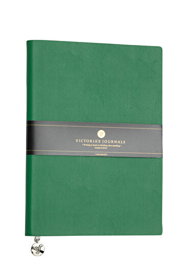 Victoria's Journals Smyth Classic Flexible Cover Striped Notebook, 14.8x21 cm -Green
